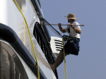 Cleaning a Superyacht